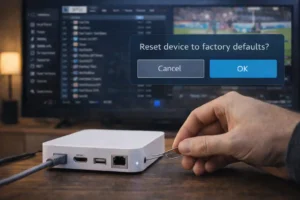 réinitialiser box iptv