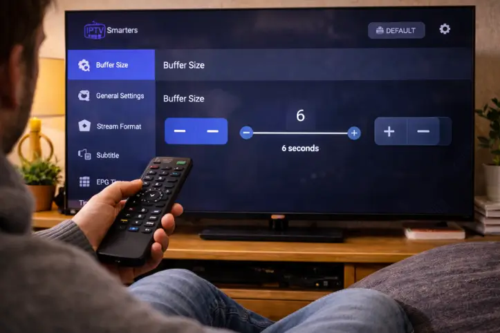 astuces pour régler le buffer sur iptv smarters pro