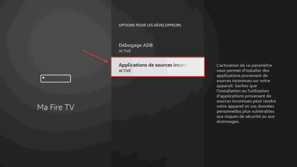 applications de sources inconnues